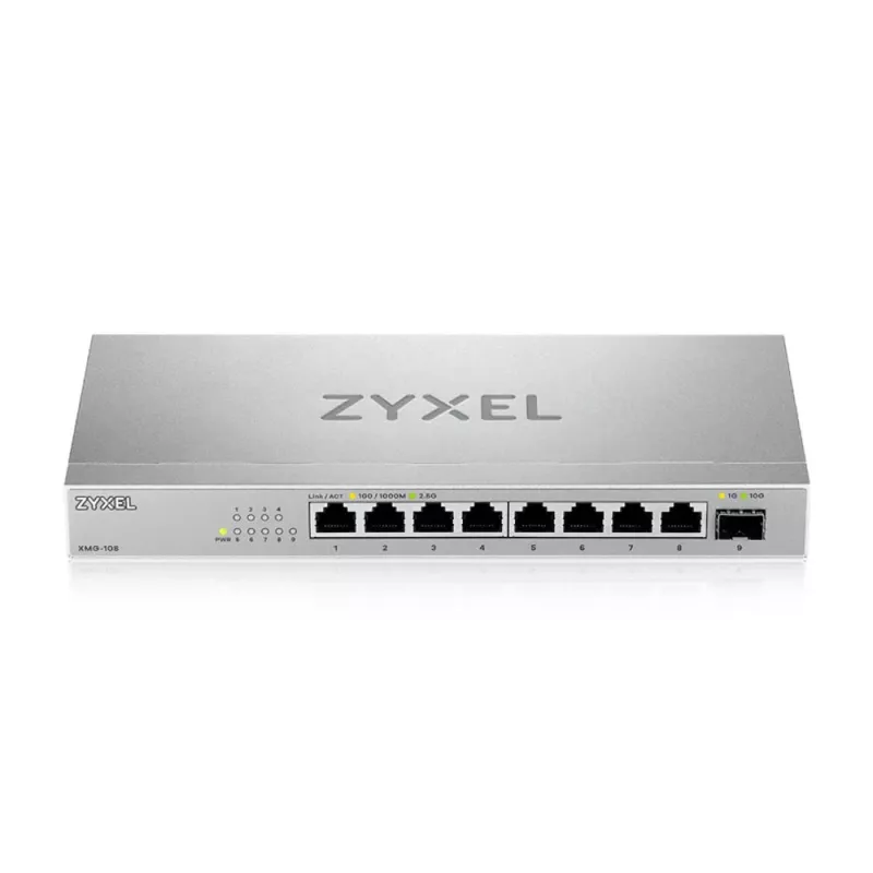 Zyxel XMG-108 Niezarządzalny przełącznik 2.5G Ethernet (100/1000/2500) Srebrny