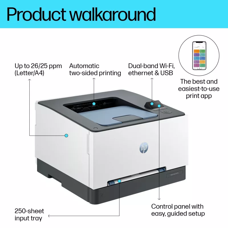 HP Color LaserJet Pro 3202dw, Laser, Kolor, 600 x 600 DPI, A4, 25 ppm, Drukowanie dwustronne