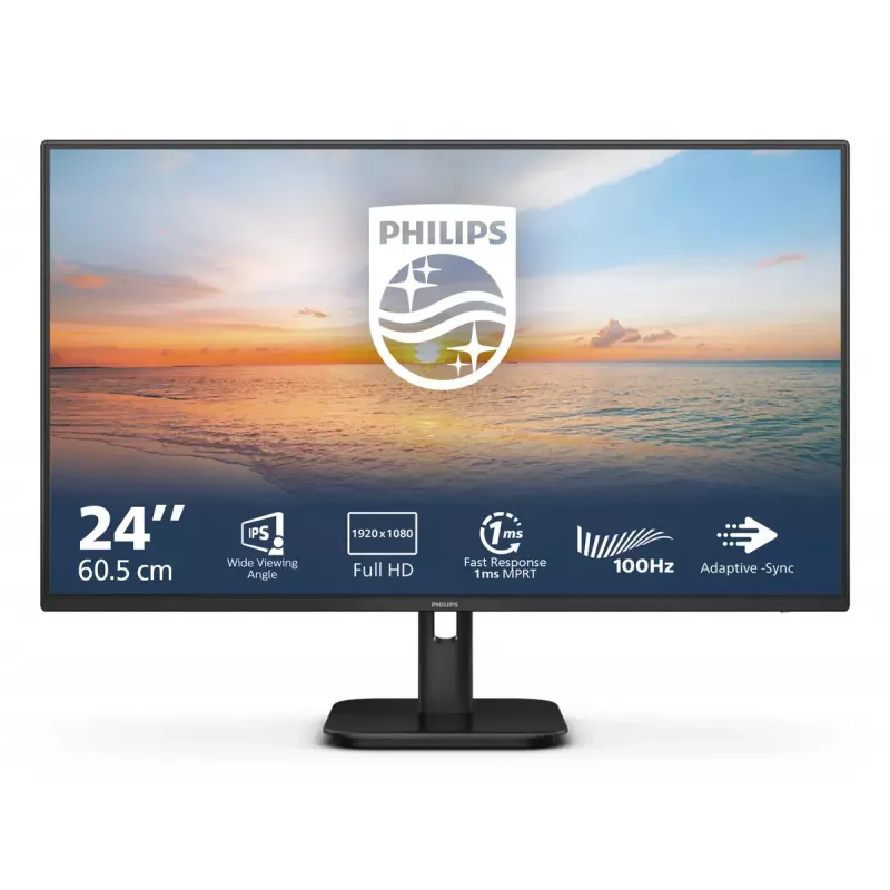 Monitor Philips 1000 series 24E1N1100A/00 23,8 cala LCD Full HD IPS, 1920×1080, 100 Hz, 4 ms, sRGB, HDMI, VGA, głośniki