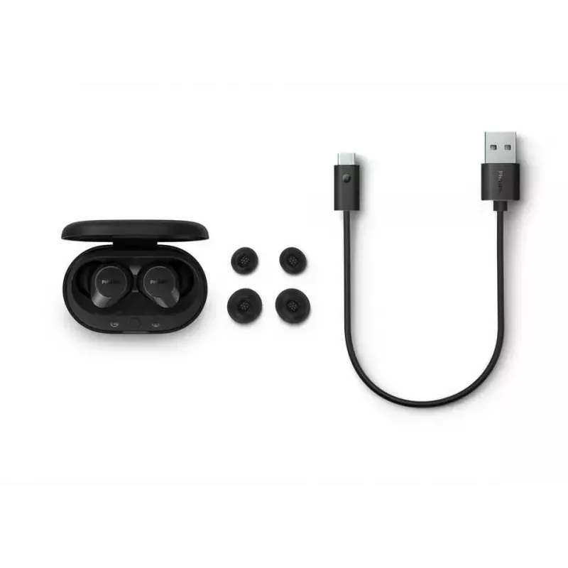Słuchawki Philips TAT1209BK/00 True Wireless Stereo (TWS) douszne do rozmów/muzyki Bluetooth czarne