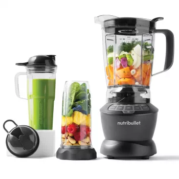 Blender stołowy NUTRIBULLET NBF500DG — dzbanek 1,9 L, 1200 W, kruszenie lodu, srebrny