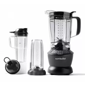 Blender stołowy NUTRIBULLET NBF500DG — dzbanek 1,9 L, 1200 W, kruszenie lodu, srebrny