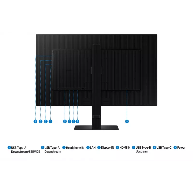 Samsung S80UD komputerowy monitor 68.6 cm (27 cali) 3840 x 2160 pikseli 4K Ultra HD LCD Czarny
