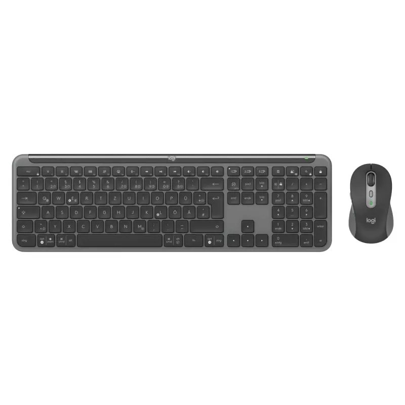 Logitech MK950 Signature for Business – Bezprzewodowa klawiatura i mysz Bluetooth QWERTZ, grafit
