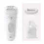 Epilator Braun Silk-épil 5 5-011 — zasilany bateriami, pęseta MicroGrip, Wet & Dry, masaż, biały