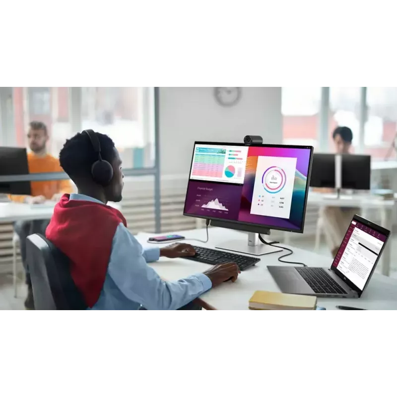 Monitor Dell P2725H 27 cali IPS LCD — Full HD 1920x1080, 100 Hz, 8 ms, 300 cd/m², koncentrator USB 3.2, HDMI, VESA, regulacja wysokości, czarny