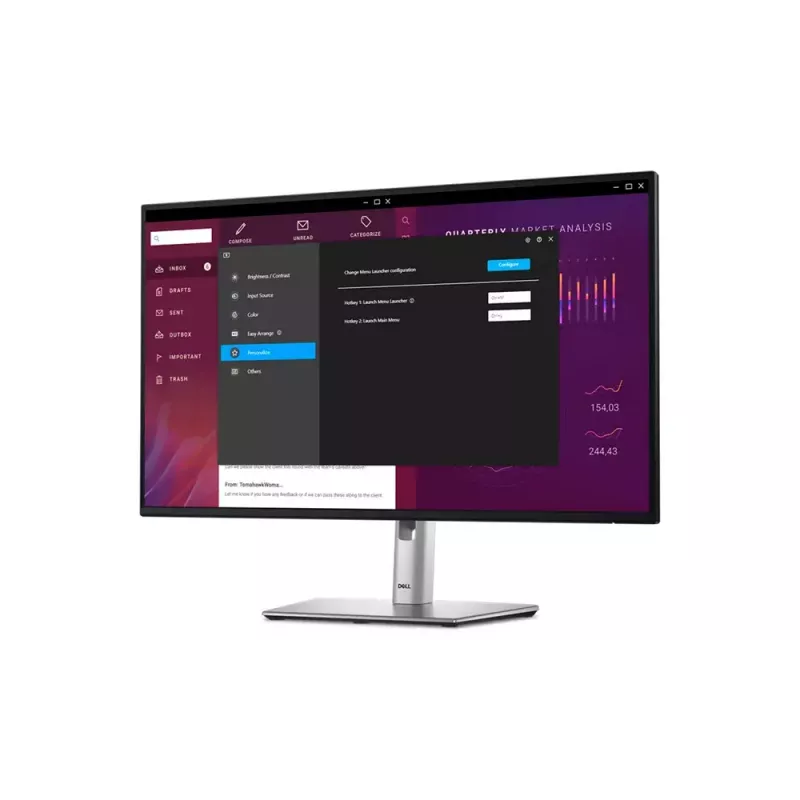 Monitor Dell P2725H 27 cali IPS LCD — Full HD 1920x1080, 100 Hz, 8 ms, 300 cd/m², koncentrator USB 3.2, HDMI, VESA, regulacja wysokości, czarny