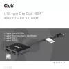 CLUB3D USB-C® Hub na dwa HDMI™ 4K60Hz M/F+PD3.0 100 W
