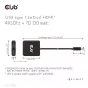 CLUB3D USB-C® Hub na dwa HDMI™ 4K60Hz M/F+PD3.0 100 W