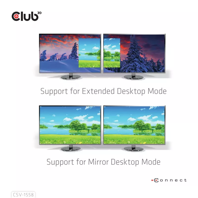 CLUB3D USB-C® Hub na dwa HDMI™ 4K60Hz M/F+PD3.0 100 W