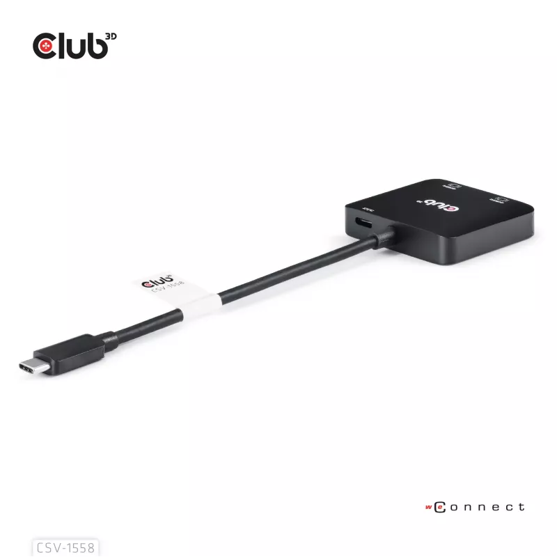 CLUB3D USB-C® Hub na dwa HDMI™ 4K60Hz M/F+PD3.0 100 W