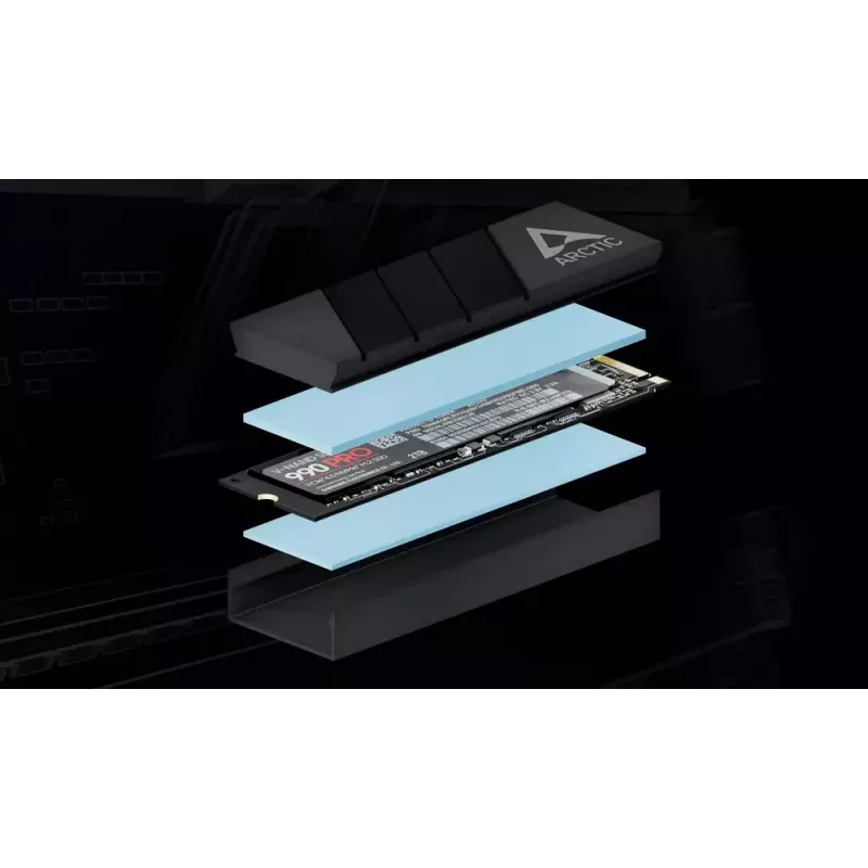 ARCTIC M2 Pro (Czarny) - Chłodzenie SSD dla dysków M.2