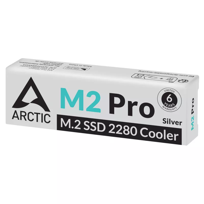 ARCTIC M2 Pro (Srebrny) - Chłodzenie SSD do dysków M.2, radiator, srebrny