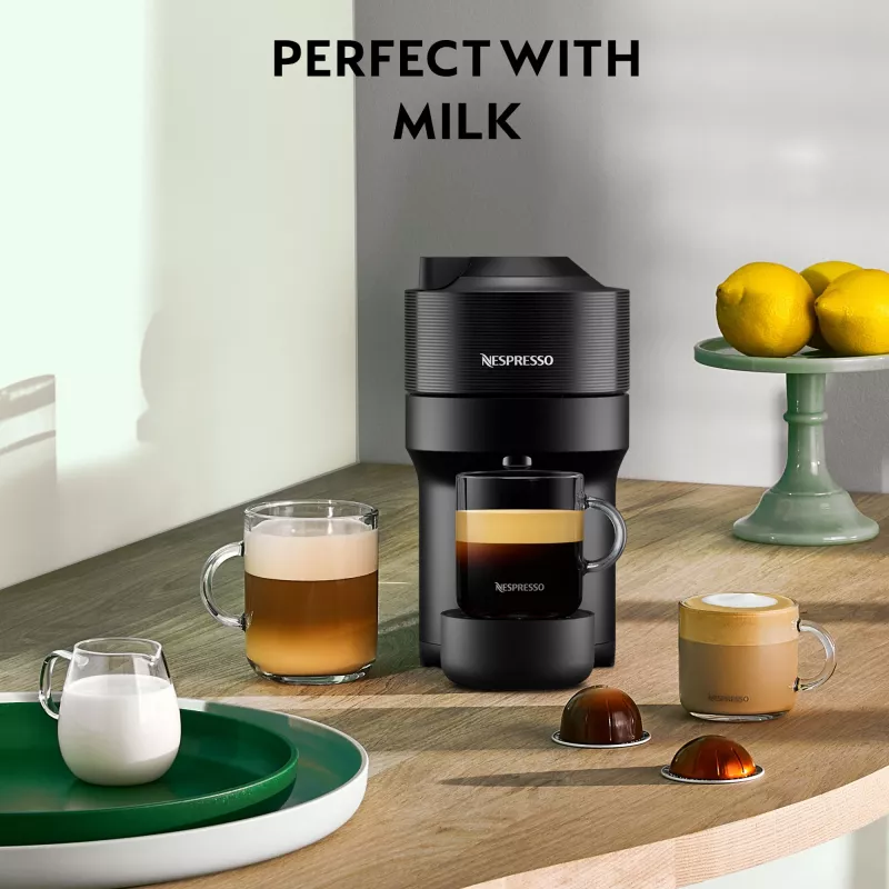 De’Longhi NESPRESSO® Vertuo Pop ENV90.B - Czarny lukrecjowy, Ekspres do kawy na kapsułki, 0,56 L, Kapsułki kawy, 1260 W, Czarny