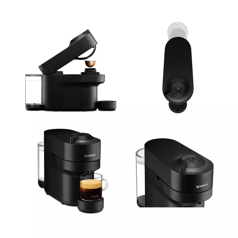 De’Longhi NESPRESSO® Vertuo Pop ENV90.B - Czarny lukrecjowy, Ekspres do kawy na kapsułki, 0,56 L, Kapsułki kawy, 1260 W, Czarny
