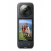 Kamera sportowa Insta360 X4 — 72 MP, 8K (7680×3840) CMOS, matryca 1/2 cala, wbudowany wyświetlacz, Wi‑Fi, 120 kl./s, MicroSD, 602 g, czarny