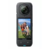 Kamera sportowa Insta360 X4 — 72 MP, 8K (7680×3840) CMOS, matryca 1/2 cala, wbudowany wyświetlacz, Wi‑Fi, 120 kl./s, MicroSD, 602 g, czarny