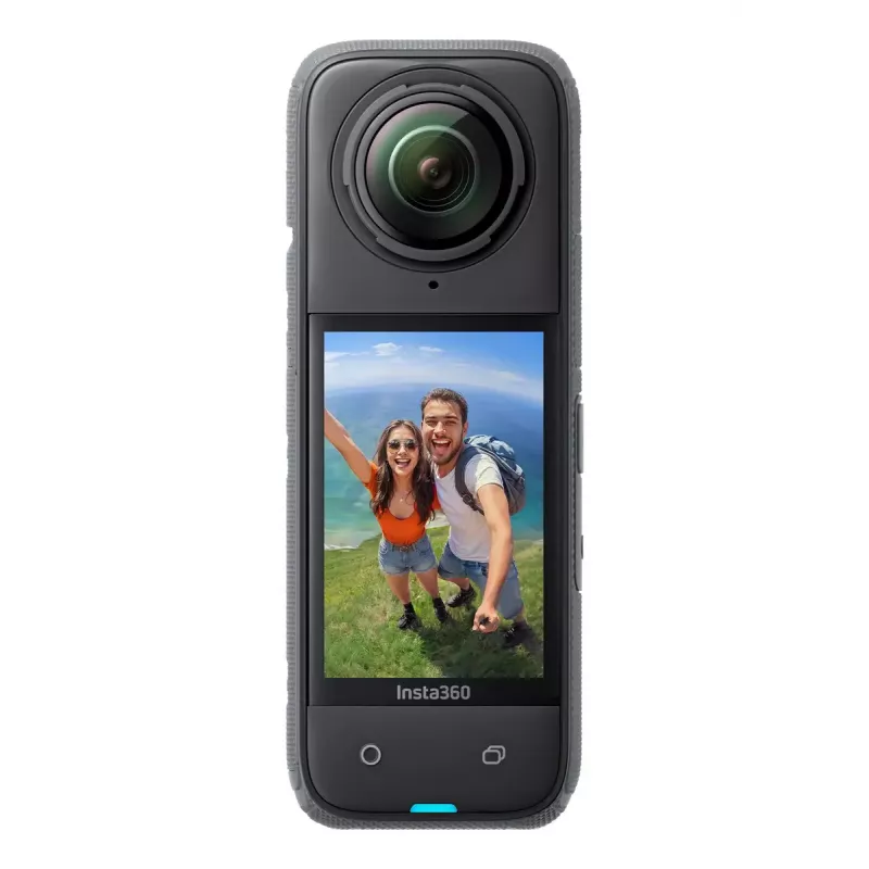 Kamera sportowa Insta360 X4 — 72 MP, 8K (7680×3840) CMOS, matryca 1/2 cala, wbudowany wyświetlacz, Wi‑Fi, 120 kl./s, MicroSD, 602 g, czarny
