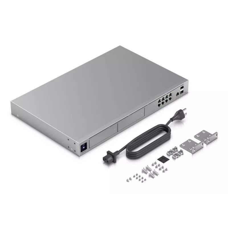 Zarządzany przełącznik UBIQUITI UniFi Dream Machine Pro Max, 9-portowy 2.5G Ethernet, 1U rack, 2×SFP+, obsługa 10G, zasilanie 60W