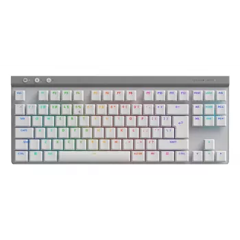 Klawiatura Logitech G G515 Gaming USB RF Wireless Bluetooth QWERTY US International Biała