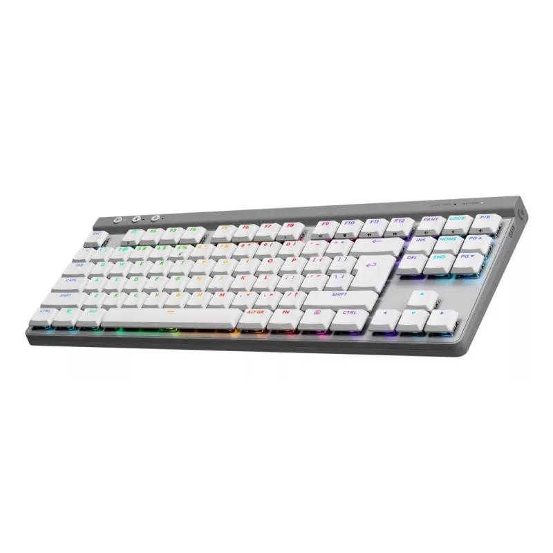 Klawiatura Logitech G G515 Gaming USB RF Wireless Bluetooth QWERTY US International Biała