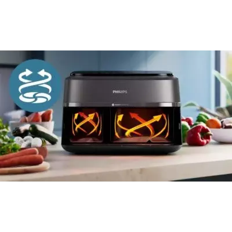 Frytkownica powietrzna Philips seria 3000 NA351/00 — 9 L, 2750 W, 8 programów, Rapid Air