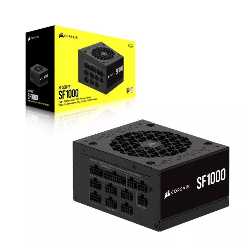 Zasilacz CORSAIR CP-9020257-EU — 1000 W, 24-pin ATX, 80 PLUS Gold, wentylator 140 mm, czarny