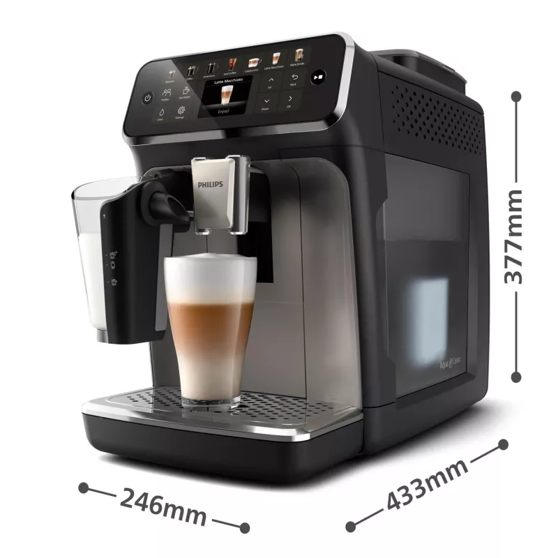Ekspres do kawy Philips EP4449/70 — w pełni automatyczny, zbiornik na wodę 1,8 l, pojemnik na ziarna 275 g, młynek ceramiczny, 15 bar