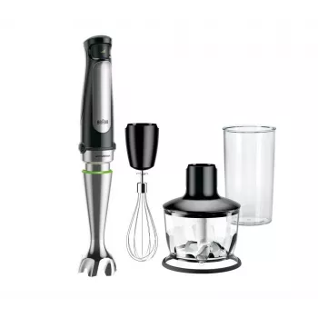 Braun MQ 7035X 0.6 L Blender ręczny 1000 W Czarny, Stal satynowana