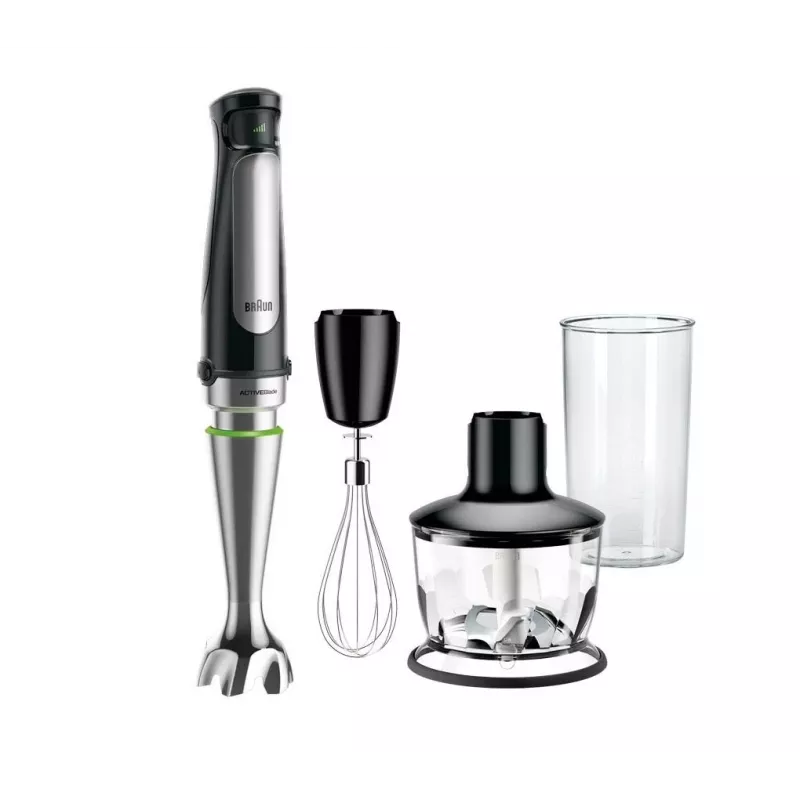 Braun MQ 7035X 0.6 L Blender ręczny 1000 W Czarny, Stal satynowana