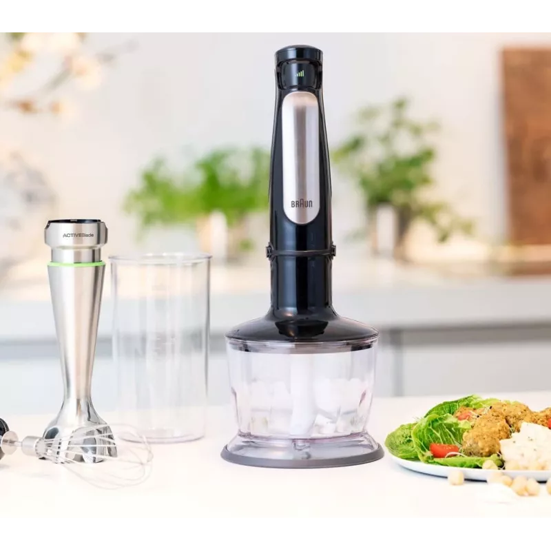 Braun MQ 7035X 0.6 L Blender ręczny 1000 W Czarny, Stal satynowana