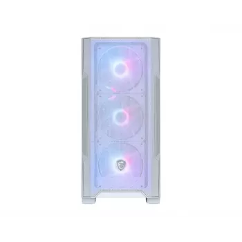 Obudowa PC MSI MAG FORGE M100R Midi Tower, przezroczysta, biała