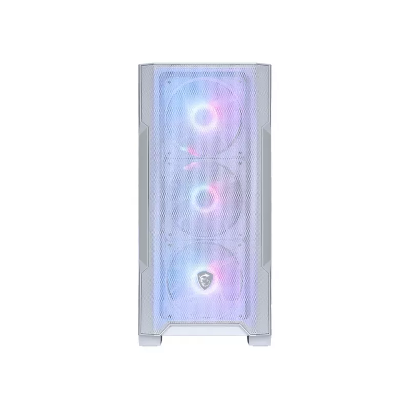 Obudowa PC MSI MAG FORGE M100R Midi Tower, przezroczysta, biała