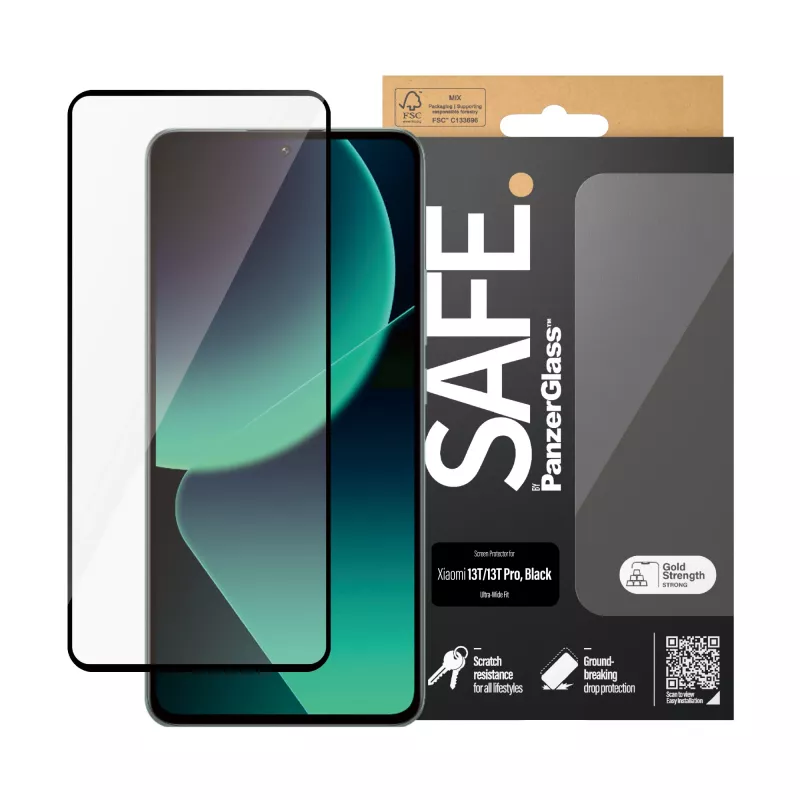 PanzerGlass SAFE. by ® Szkło ochronne Xiaomi 13T | 13T Pro | Ultra-Wide Fit