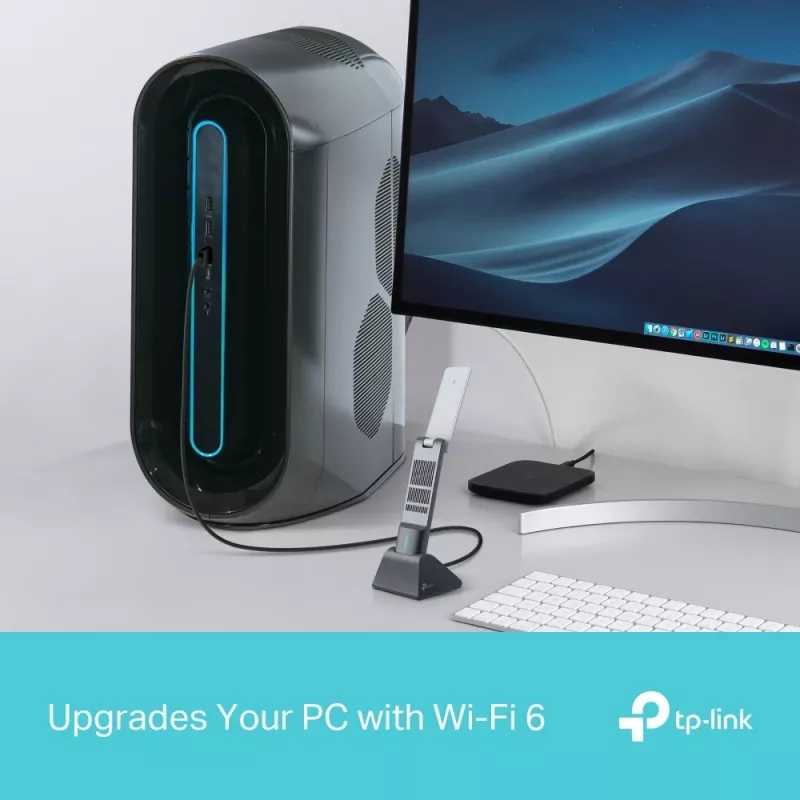 Bezprzewodowy adapter USB TP-Link Archer AX3000 (Archer TX50UH) – dwupasmowe Wi‑Fi 6, USB 3.2 Gen1, do 3000 Mbps, antena wewnętrzna, Windows 11