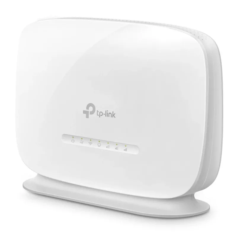 Router TP-Link 300 Mbps Wireless N 4G LTE, Wi-Fi 4 (802.11n), jednopasmowy (2,4 GHz), Ethernet LAN, 4G, biały, router biurkowy