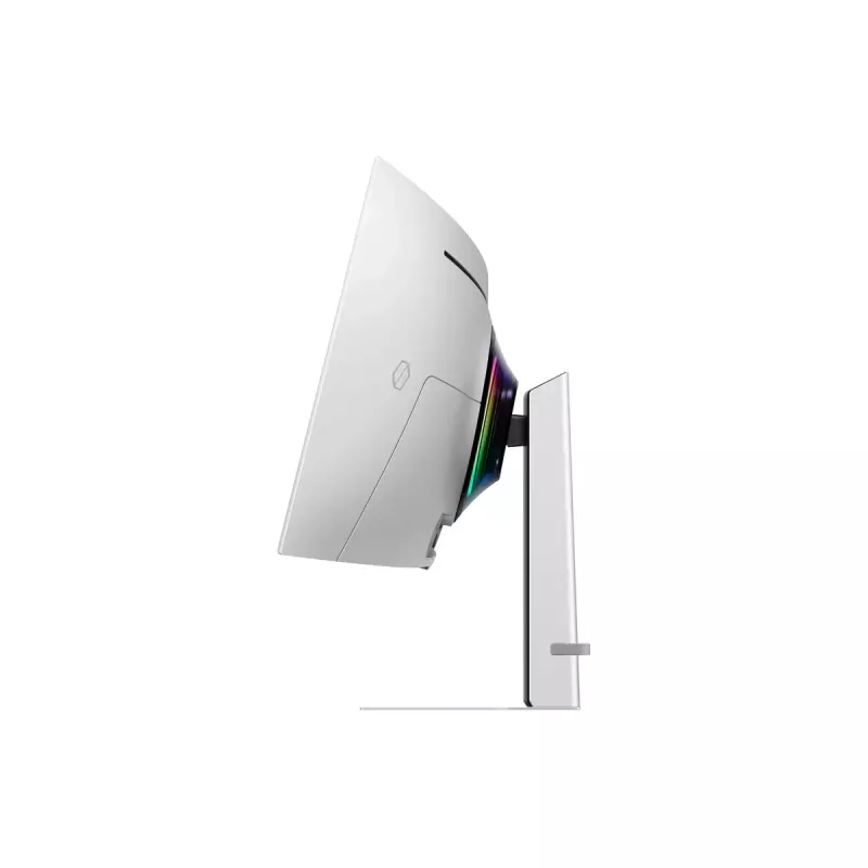 49-calowy zakrzywiony monitor OLED Samsung S49DG934SU — 5120×1440 Dual QHD, 32:9, 0,03 ms, koncentrator USB, VESA, regulacja wysokości, srebrny