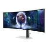49-calowy zakrzywiony monitor OLED Samsung S49DG934SU — 5120×1440 Dual QHD, 32:9, 0,03 ms, koncentrator USB, VESA, regulacja wysokości, srebrny