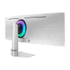 49-calowy zakrzywiony monitor OLED Samsung S49DG934SU — 5120×1440 Dual QHD, 32:9, 0,03 ms, koncentrator USB, VESA, regulacja wysokości, srebrny