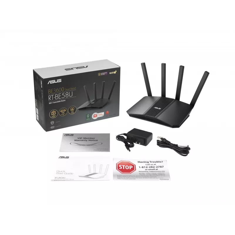 ASUS RT-BE58U V2 bezprzewodowy router 2.5 Gigabit Ethernet Dwupasmowy (2.4 GHz / 5 GHz) Czarny