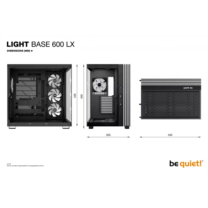Obudowa PC be quiet! LIGHT BASE 600 LX Midi Tower Czarny