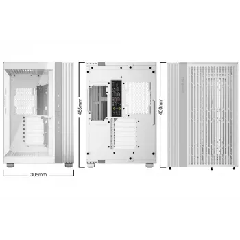Obudowa PC be quiet! LIGHT BASE 600 DX White Midi Tower, ATX/microATX/Mini-ATX, szklany bok, RGB przód, USB-C
