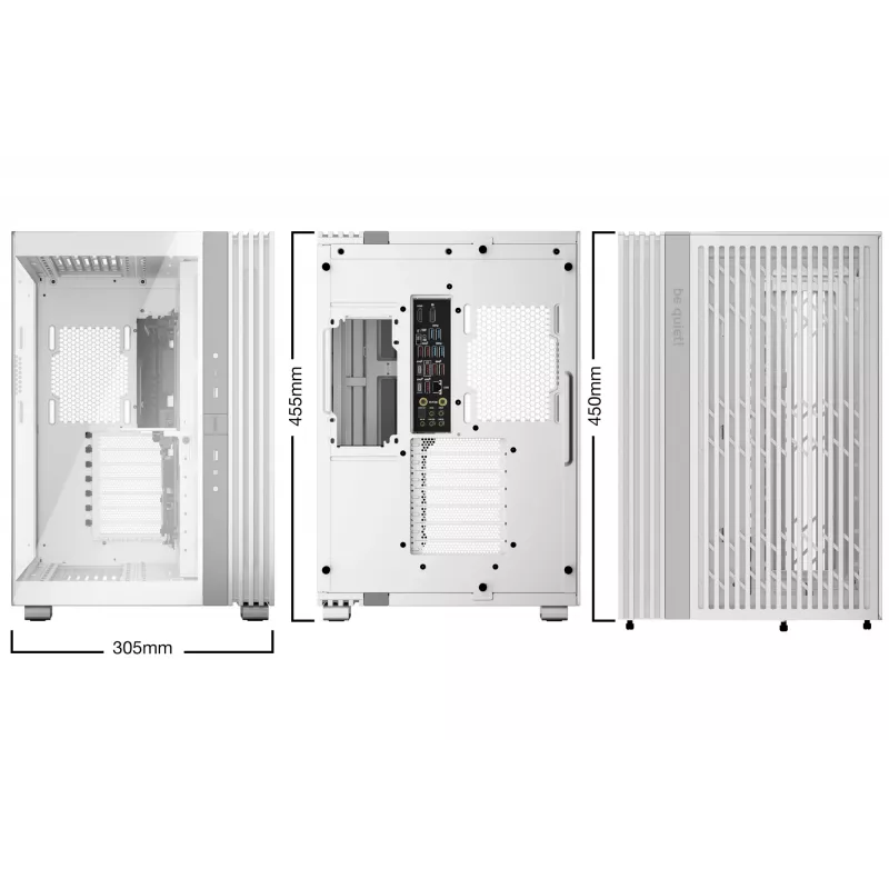 Obudowa PC be quiet! LIGHT BASE 600 DX White Midi Tower, ATX/microATX/Mini-ATX, szklany bok, RGB przód, USB-C