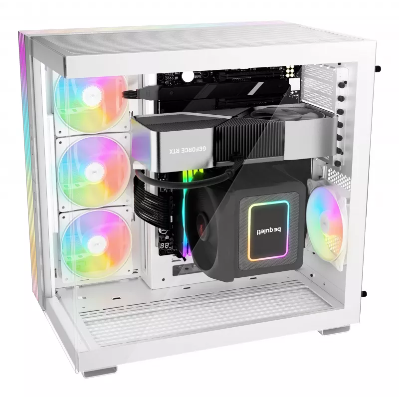 Obudowa PC be quiet! LIGHT BASE 600 DX White Midi Tower, ATX/microATX/Mini-ATX, szklany bok, RGB przód, USB-C