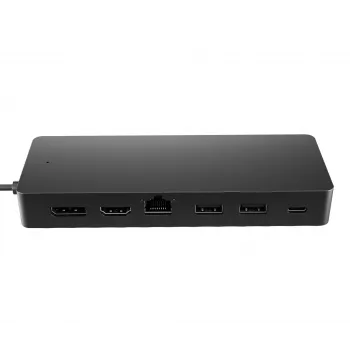 HP Universal USB-C Multiport Hub, przewodowy, USB 3.2 Gen 2 (3.1 Gen 2) Type-C, 10,100,1000 Mbit/s, czarny, czarny, 4K Ultra HD