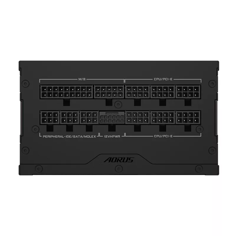 Zasilacz GIGABYTE AORUS ELITE P1000W ICE - PCIe 5.0, 80 PLUS Platinum, w pełni modułowa konstrukcja, wentylator 120 mm, zgodny z ATX 3.0, wtyczka EU