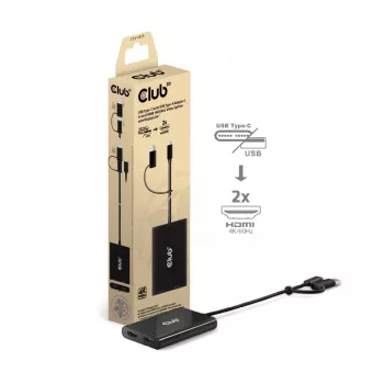 CLUB3D CSV-1475 rozdzielacz wideo USB Type-C 2x HDMI