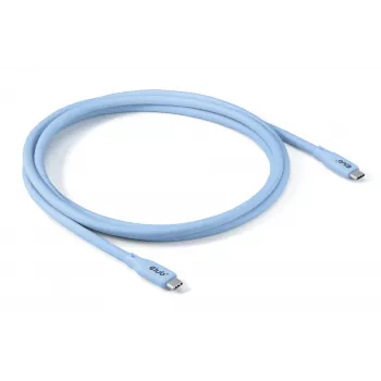 Kabel CLUB3D USB C niebieski, 2 m, USB C, USB C, USB4 Gen 2x2, 20 Gbit/s, niebieski
