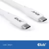 Kabel USB C CLUB3D CAC-3001 2m USB4 Gen 3x2 biały