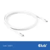 Kabel USB C CLUB3D CAC-3001 2m USB4 Gen 3x2 biały